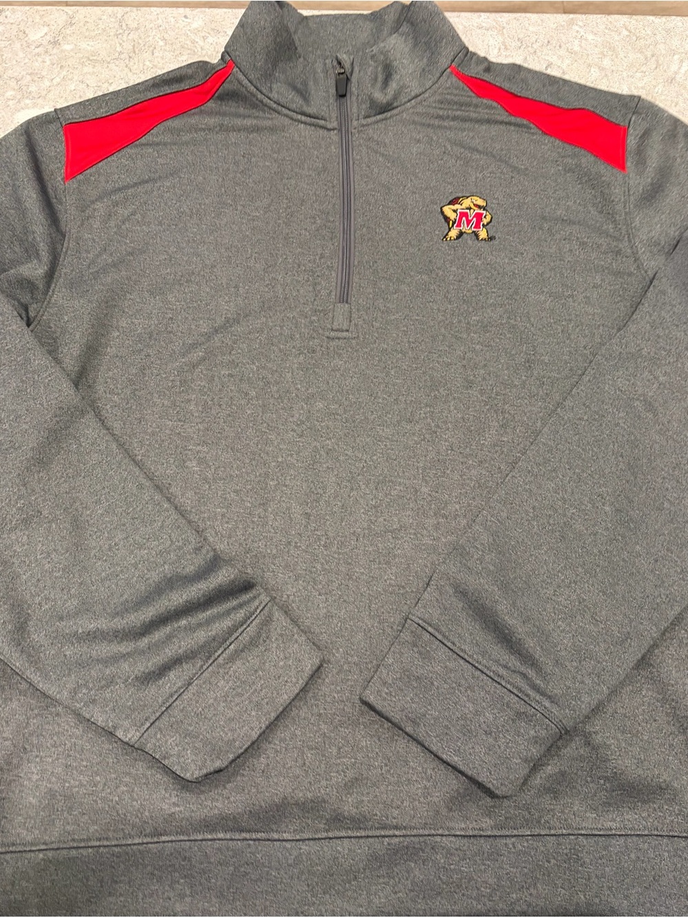 Maryland Terrapins Campus Drive Gray Quarter-Zip Pullover-XL